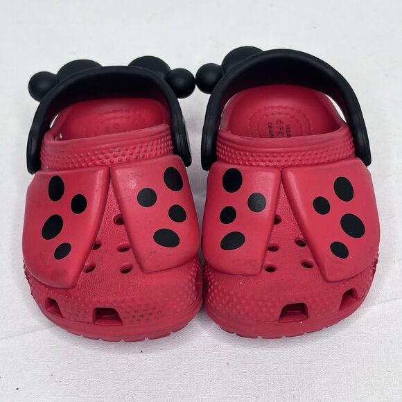 Crocs Classic Ladybug Shoes Girl Size C4 PLS READ - Picture 2 of 9